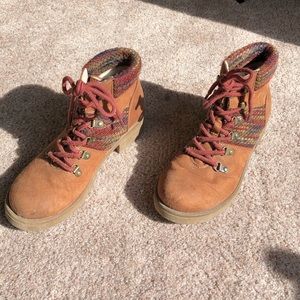 Microsuede Lace-Up Boots